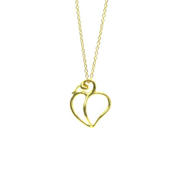 TIFFANY 18k Gold Heart Necklace